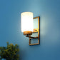 JS-VP S-354-1W Modern Wall Lights 1xE27 Glass, Mild Steel & Glass Material Antique & White Finish