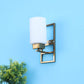 JS-VP S-354-1W Modern Wall Lights 1xE27 Glass, Mild Steel & Glass Material Antique & White Finish