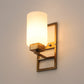 JS-VP S-354-1W Modern Wall Lights 1xE27 Glass, Mild Steel & Glass Material Antique & White Finish