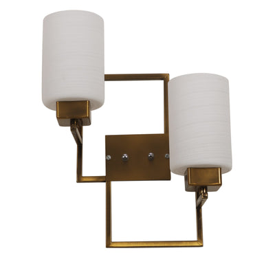 JS-VP S-354-2W Modern Wall Lights 2xE27 Glass, Mild Steel & Glass Material Antique & White Finish