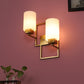 JS-VP S-354-2W Modern Wall Lights 2xE27 Glass, Mild Steel & Glass Material Antique & White Finish
