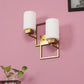 JS-VP S-354-2W Modern Wall Lights 2xE27 Glass, Mild Steel & Glass Material Antique & White Finish