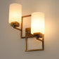JS-VP S-354-2W Modern Wall Lights 2xE27 Glass, Mild Steel & Glass Material Antique & White Finish