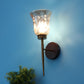 JS-VP S-356-1W Modern Wall Lights 1xE27 Mild Steel, glass & Glass Material Antique,Brown & Golden Finish
