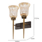 JS-VP S-356-2W Modern Wall Lights 2xE27 Mild Steel, glass & Glass Material Antique,Brown & Golden Finish