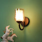 JS-VP S-362-1w Modern Wall Lights 1xE27 Mild Steel, glass & Glass Material Brown, Gold & Golden Finish