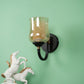 JS-VP S-362-1w Modern Wall Lights 1xE27 Mild Steel, glass & Glass Material Brown, Gold & Golden Finish