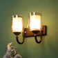 JS-VP S-362-2w Modern Wall Lights 2xE27 Mild Steel, glass & Glass Material Brown, Gold & Golden Finish