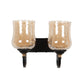 JS-VP S-362-2w Modern Wall Lights 2xE27 Mild Steel, glass & Glass Material Brown, Gold & Golden Finish