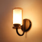 JS-VP S-361-1w Wooden Wall Lights 1xE27 Mild Steel, wood, glass & Glass Material Brown, Gold & Golden Finish