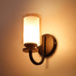 JS-VP S-361-1w Wooden Wall Lights 1xE27 Mild Steel, wood, glass & Glass Material Brown, Gold & Golden Finish