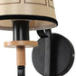 JS-VP S-360-1W Cloth Shade Wall Lights 1xE27 Mild Steel, wood, fabric shade & Fabric Material brown, off white & Cream Finish