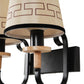 JS-VP S-360-2W Cloth Shade Wall Lights 2xE27 Mild Steel, wood, fabric shade & Fabric Material brown, off white & Cream Finish