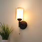 JS-VP S-359-1W Wooden Wall Lights 1xE27 Mild Steel, wood, glass & Glass Material Brown, Gold & Champaign Finish