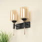 JS-VP S-359-2W Wooden Wall Lights 1xE27 Mild Steel, wood, glass & Glass Material Brown, Gold & Champaign Finish