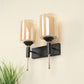 JS-VP S-359-2W Wooden Wall Lights 1xE27 Mild Steel, wood, glass & Glass Material Brown, Gold & Champaign Finish