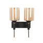 JS-VP S-359-2W Wooden Wall Lights 1xE27 Mild Steel, wood, glass & Glass Material Brown, Gold & Champaign Finish