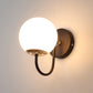 JS-VP S-358-1W Modern Wall Lights 1xE27 Mild Steel, glass & Glass Material brown, gold & White Finish