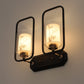 JS-VP S-364-2W Modern Wall Lights 2xE27 Mild Steel, glass & Glass Material Brown, Gold & White Finish