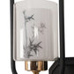 JS-VP S-364-2W Modern Wall Lights 2xE27 Mild Steel, glass & Glass Material Brown, Gold & White Finish