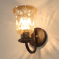 JS-VP S-369-1w Modern Wall Lights 1xE27 Mild Steel, glass & Glass Material Brown,Gold & Golden Finish