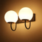 JS-VP S-358-2W Modern Wall Lights 2xE27 Mild Steel, glass & Glass Material brown, gold & White Finish