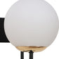JS-VP S-358-2W Modern Wall Lights 2xE27 Mild Steel, glass & Glass Material brown, gold & White Finish