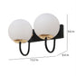 JS-VP S-358-2W Modern Wall Lights 2xE27 Mild Steel, glass & Glass Material brown, gold & White Finish