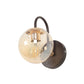 JS-VP S-372-1W Modern Wall Lights 1xE27 Mild Steel, glass & Glass Material Brown,Gold & Champaign Finish