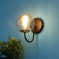 JS-VP S-372-1W Modern Wall Lights 1xE27 Mild Steel, glass & Glass Material Brown,Gold & Champaign Finish