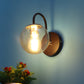 JS-VP S-372-1W Modern Wall Lights 1xE27 Mild Steel, glass & Glass Material Brown,Gold & Champaign Finish