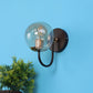 JS-VP S-372-1W Modern Wall Lights 1xE27 Mild Steel, glass & Glass Material Brown,Gold & Champaign Finish