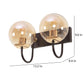 JS-VP S-372-2W Modern Wall Lights 2xE27 Mild Steel, glass & Glass Material Brown,Gold & Champaign Finish
