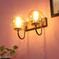 JS-VP S-372-2W Modern Wall Lights 2xE27 Mild Steel, glass & Glass Material Brown,Gold & Champaign Finish