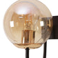 JS-VP S-372-2W Modern Wall Lights 2xE27 Mild Steel, glass & Glass Material Brown,Gold & Champaign Finish