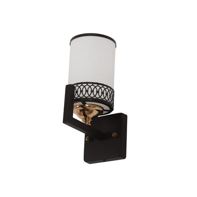 JS-VP S-371-1W Modern Wall Lights 1xE27 Mild Steel, glass & Glass Material Brown,Gold & White Finish