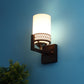 JS-VP S-371-1W Modern Wall Lights 1xE27 Mild Steel, glass & Glass Material Brown,Gold & White Finish