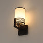 JS-VP S-371-1W Modern Wall Lights 1xE27 Mild Steel, glass & Glass Material Brown,Gold & White Finish