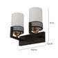 JS-VP S-371-2W Modern Wall Lights 2xE27 Mild Steel, glass & Glass Material Brown,Gold & White Finish