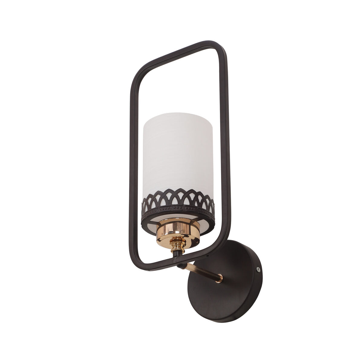 Brown & White Glass Wall Lights