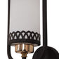 JS-VP S-370-1W Modern Wall Lights 1xE27 Mild Steel, glass & Glass Material Brown,Gold & White Finish