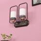 JS-VP S-370-2W Modern Wall Lights 2xE27 Mild Steel, glass & Glass Material Brown,Gold & White Finish