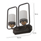 JS-VP S-370-2W Modern Wall Lights 2xE27 Mild Steel, glass & Glass Material Brown,Gold & White Finish