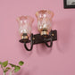JS-VP S-369-2w Modern Wall Lights 2xE27 Mild Steel, glass & Glass Material Brown,Gold & Golden Finish