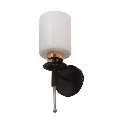 JS-VP S-366-1w Modern Wall Lights 1xE27 Mild Steel, glass & Glass Material Brown,Gold & White Finish