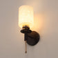 JS-VP S-366-1w Modern Wall Lights 1xE27 Mild Steel, glass & Glass Material Brown,Gold & White Finish