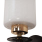 JS-VP S-366-1w Modern Wall Lights 1xE27 Mild Steel, glass & Glass Material Brown,Gold & White Finish