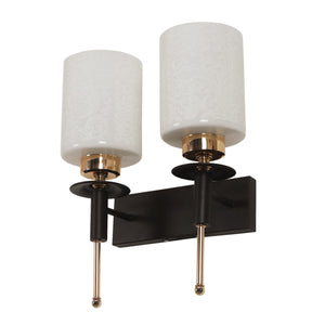 JS-VP S-366-2w Modern Wall Lights 2xE27 Mild Steel, glass & Glass Material Brown,Gold & White Finish