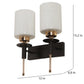 JS-VP S-366-2w Modern Wall Lights 2xE27 Mild Steel, glass & Glass Material Brown,Gold & White Finish