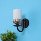 JS-VP S-368-1w Modern Wall Lights 1xE27 Mild Steel, glass & Glass Material Brown,Gold & White Finish
